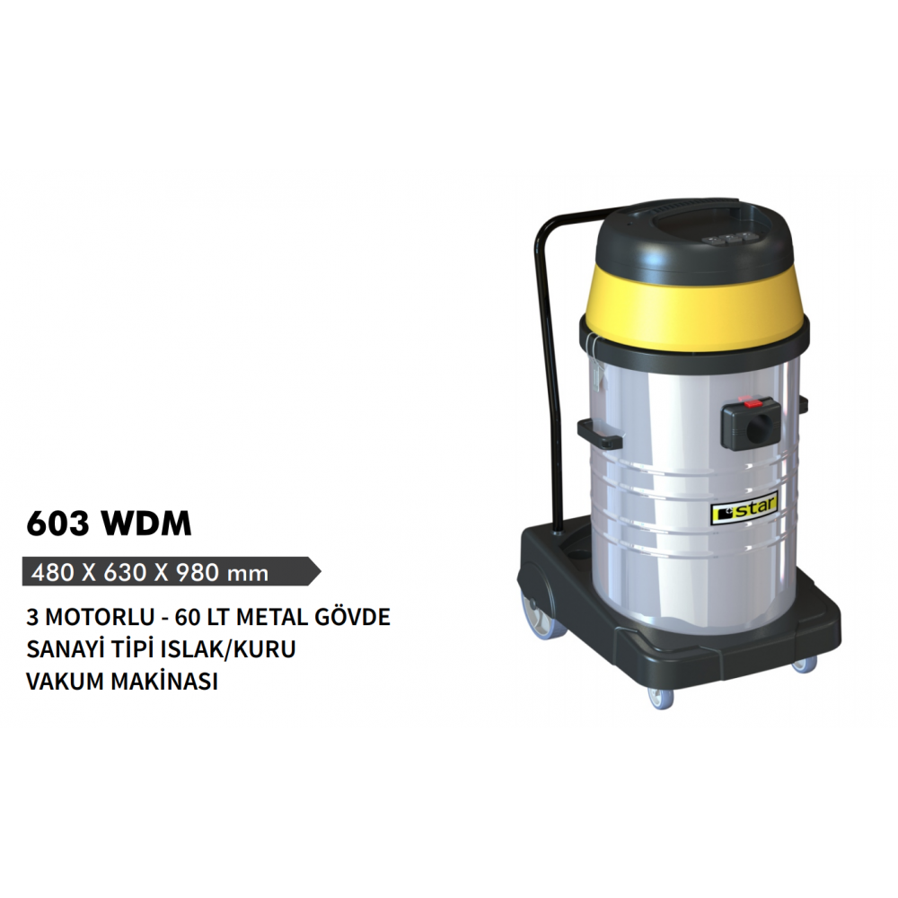 Star 603 WD-M 3 MOTORLU ISLAK-KURU VAKUM